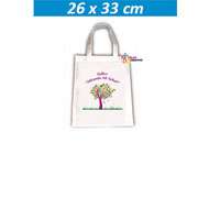 Bolsa Ecológica Pequeña
CÓDIGO: CCE60
Tamaño 33 x 26 cms.
Área de impresión: 26 cms. de alto x 20 cms. de ancho. Impresión por sublimación, full color de máxima calidad y resolución.