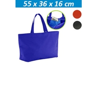 Bolso Eco Playa
CÓDIGO: CCE25	
Bolso Ecológico gigante de Playa, en tela TNT, 100% reciclable y reutilizable . Incluye práctico bolsillo interior de polyester con cremallera.
• Tamaño: 55 x 36 x 16 cm.
• Colores: Azul (02), Rojo (03), Negro (08). 
• Impresión: Serigrafía.