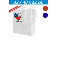 Vamos Chile Bolsa Shopping
CÓDIGO: CCE35
Vamos chilenos !!! A alentar a la roja de todos. Bolsa Ecológica "Shopping", en tela TNT, 100% reciclable y reutilizable. Cuenta con 2 asas de 60 cm. c/u aprox. Incluye impresión "Vamos Chile" a 3 colores en el frente.
• Tamaño: 32 x 40 x 12 cm.
• Colores: Blanco (01), Azul Rey (02), Rojo (03).
• Impresión: Serigrafía.