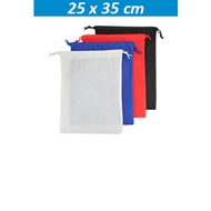 Bolsa Eco Notebook
CÓDIGO: CCE40
Bolsa Ecológica en Tela PP non-woven 80g, 100% reciclable y biodegradable, con cordón de cierre al tono.
• Tamaño: 25 x 35 cm aprox.
• Colores: Blanco (01), Azul (02), Rojo (03) y Negro (08).
• Impresión: Serigrafía.