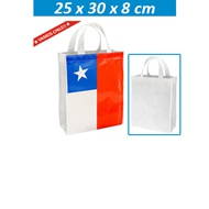 Bolsa Eco Bandera Mediana
CÓDIGO: CCE53
Bolsa Ecológica "Bandera Mediana" en tela TNT, 100% reciclable y reutilizable. Incluye gráfica termolaminada de Bandera chilena por el anverso y por el reverso es 100% blanca, ideal para impresión de logo. Cuenta con 2 asas de 29cm. c/u aprox.
• Tamaño: 25 x 30 x 8 cm.
• Impresión: Serigrafía.