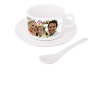 Taza para café Blanco Brillante 150 CC (5oz)
Incluye plato base y cuchara
Medidas: 5 cms. de alto x 7,5 cms. de diámetro
Área de impresión: 4,5 cms. de alto x 20 cms. de ancho. Impresión en sublimación, full color de máxima calidad y resolución.