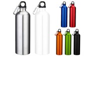 Botella deportiva de Aluminio.
CÓDIGO: CCM8	
Botella deportiva de aluminio. Para líquidos fríos (no térmico).
• Tamaño: Ø 6.5 x 25 cm.
• Capacidad: 750 cc.
• Colores: Plata (00), Blanco (01), Azul (02), Rojo (03), Naranjo (04), Verde (06), Negro (08).
• Impresión en: Serigrafía.