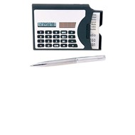 Tarjetero - Calculadora
CÓDIGO: CCT10
Porta-Tarjetas con Calculadora Solar de 8 dígitos y Bolígrafo incluido.
• Tamaño: 9.8 x 6.8 x 1.2 cm.
• Impresión en: Serigrafía