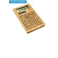 Calculadora Solar de Bamboo
CÓDIGO: CCB54
Calculadora 100% de madera de Bamboo. Visor solar 8 dígitos.
• Tamaño: 7.5 x 12.6 x 1 cm.
• Colores: Madera (12).
• Impresión en: Serigrafía, Grabado Láser.