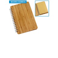 Deluxe Cuaderno Bamboo
CÓDIGO: CCN38
Cuaderno Ecológico con Tapas duras punta redondeada 100% de madera de Bamboo de 3mm de espesor, interior 70 hojas lineadas interiores de papel kraft reciclado de 14.3 x 20 cm y anillado metálico doble cero.
• Tamaño: 15 x 22 x 1.3 cm. aprox.
• Colores: Natural (11).
• Impresión en: Serigrafía, Grabado Láser.