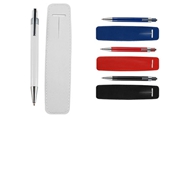 Bolígrafo Metálico c/Funda
CÓDIGO: CCL9
Bolígrafo Metálico de color, con funda de simil cuero al tono. Escritura Azul.
• Tamaño: 13 x Ø 1 cm
• Peso: 15 grs.
• Colores: Blanco(01), Azul (02), Rojo (03), Negro (08).
• Impresión en: Serigrafía, Pantografía, Grabado Láser.