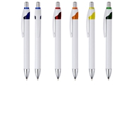 Bolígrafo Masai
CÓDIGO: CCL11
Bolígrafo plástico cuerpo blanco modelo "Masai".
• Colores: Azul (02), Rojo (03), Naranjo (04), Amarillo (05), Verde (06).
Impresión en: Serigrafía