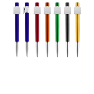 Bolígrafo Badge
CÓDIGO: CCL103 	
Bolígrafo "Badge" con cuerpo de color metalizado y clip cuadrado plateado, ideal para imprimir isotipos. Escritura azul.
• Tamaño: 14 x Ø 1.1 cm.
• Colores: Azul (02), Rojo (03), Naranjo (04), Verde (06), Negro (08), Dorado (29).
• Impresión en: Serigrafía. No se sugiere imprimir con tinta blanca sobre cuerpo de color metalizado.