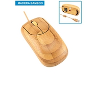 USB Mouse de Bamboo
CÓDIGO: CCB52 	
Mouse óptico 100% de madera de Bamboo. Incluye cable y conector USB.
• Tamaño: 5 x 10.5 x 3.1 cm.
• Colores: Madera (12).
• Impresión en: Serigrafía, Grabado Láser.