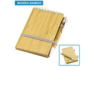 Libreta Bamboo
CÓDIGO: CCN36
Libreta Ecológica con Tapas Duras de madera de Bamboo, 70 hojas interiores lineadas de papel kraft y anillado metalico doble cero. Incluye Bolígrafo Ecológico de madera de Bamboo con detalles plateados.
• Tamaño: 9 x 14 x 1.1 cm. aprox.
• Colores: Natural (11).
• Impresión en: Serigrafía, Grabado Láser.