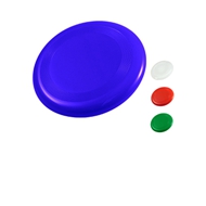 Frisbee Plástico
CÓDIGO: CCS1 	
Frisbee plástico rígido.
• Tamaño: Ø 22,5 cm.
• Colores: Blanco (01), Azul (02), Rojo (03), Verde (06).
• Impresión en: Serigrafía.